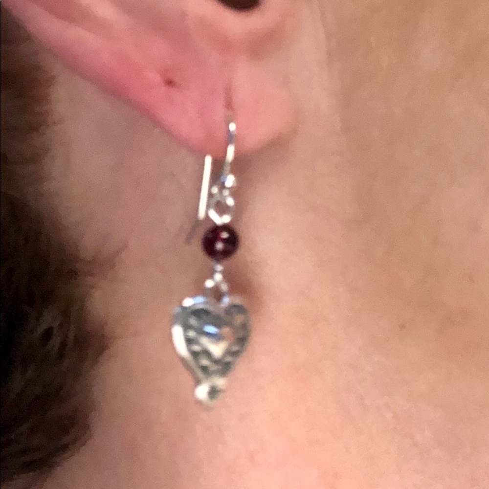 Silver Heart Earrings